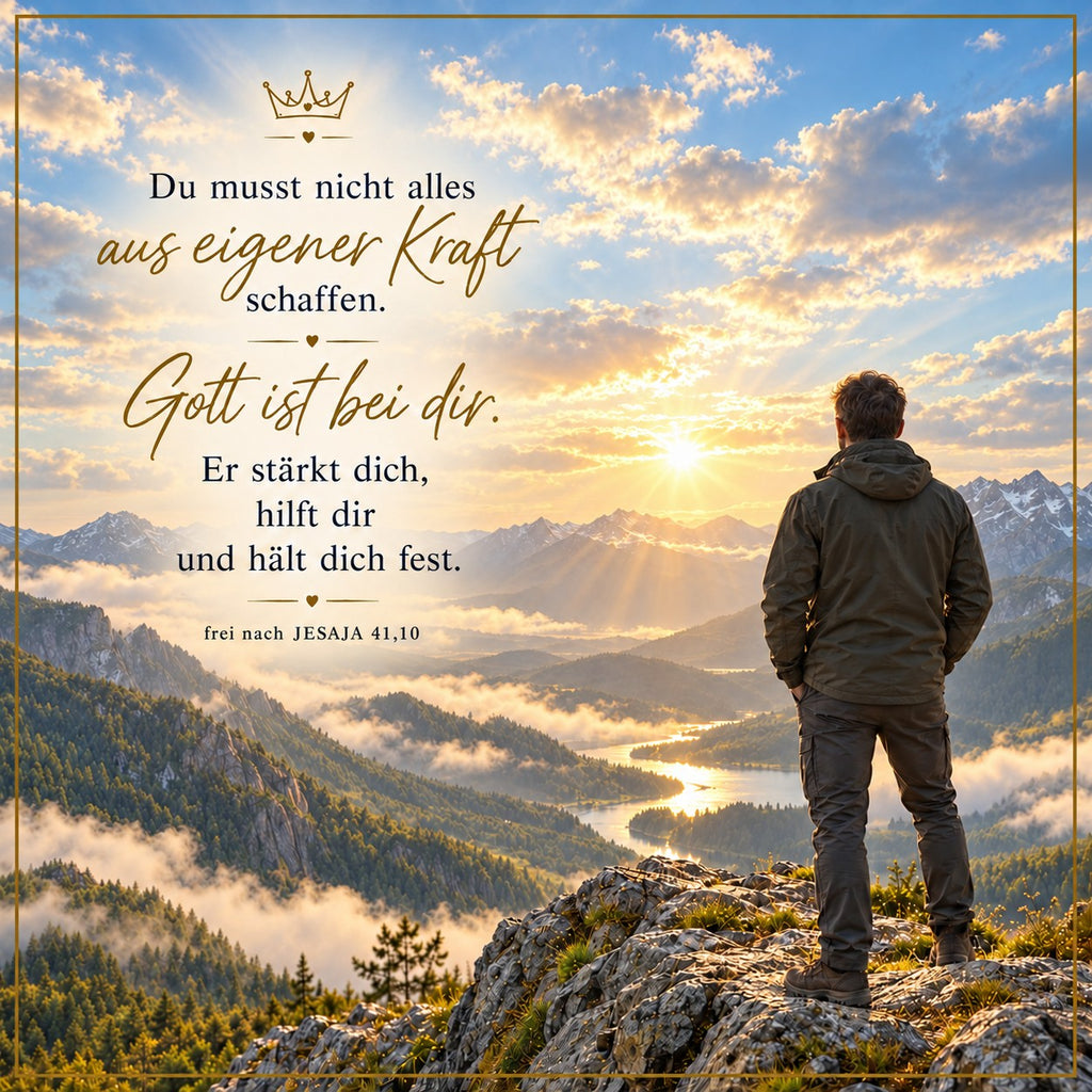 Christliche Kunstkarte "Gott ist bei dir" / nach Jesaja 41,10