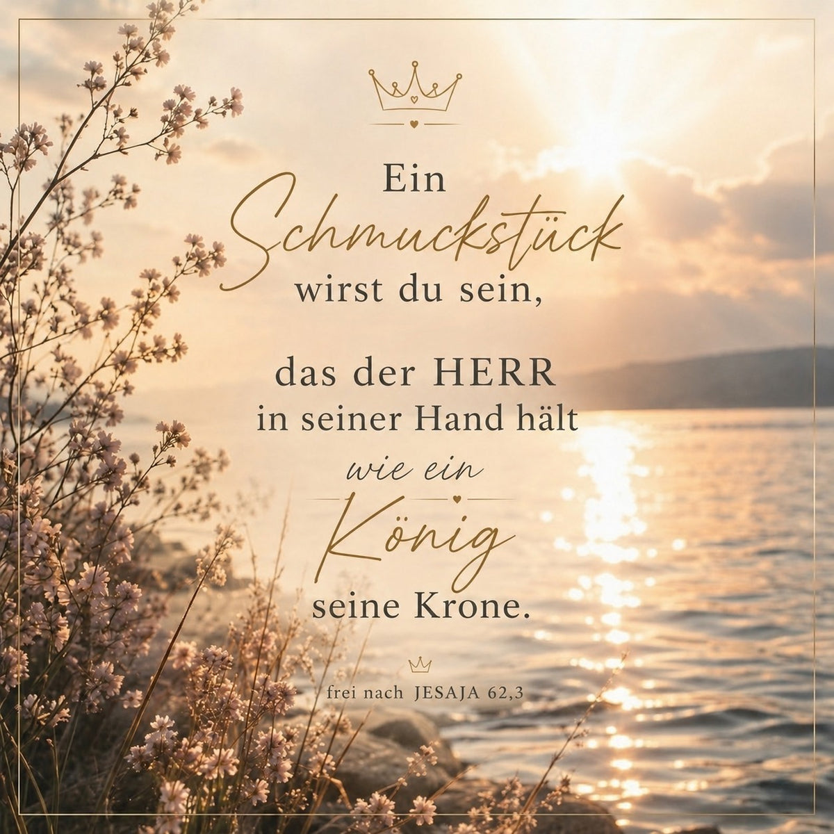 "Ein Schmuckstück wirst du sein" Golden Sunset / Jesaja 62,3