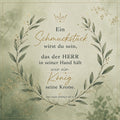 Christliche Kunstkarte "Ein Schmuckstück wirst du sein" Salbei / Jesaja 62,3